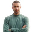 Tricou cu guler înalt, fleece periat