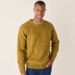 Sweter z irlandzkiego warkocza z okrągłym dekoltem