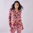 Košile na knoflíčky s potiskem květin, recyklovaný polyester