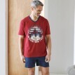Pyžamo se šortkami a výstřihem do V, s potiskem
