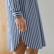 Cămașă de pijama cu dungi, poplin de bumbac