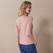 Tricou cu guler înalt din viscoză elastică