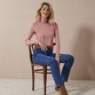 Tricou cu guler înalt din viscoză elastică