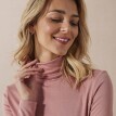 Tricou cu guler înalt din viscoză elastică