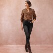 Blugi skinny cu talie înaltă, siluetă înaltă