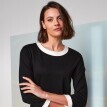 Krátké šaty z úpletu Milano s kontrastními lemy