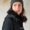 Jednofarebný kabát duffle-coat s kapucňou