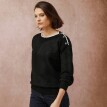 Sweter z dekoltem w łódkę z domieszką wełny