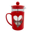 Inimă roșie la ibric de cafea
