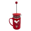 Inimă roșie la ibric de cafea