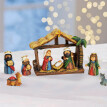 Scenă a Nașterii Domnului cu figurine, set de 11 piese