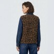 Buklé vesta s leopardím vzorom