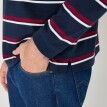 Tricou polo cu mânecă lungă și dungi