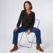 Sveter na zips v bomber strihu s leopardím vzorom