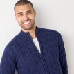 Pulover cu fermoar și model cu împletituri