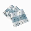 Set de 3 șervețele din pânză în carouri, fibre vopsite