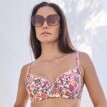 Plavková vystužená podprsenka Tanza s potlačou a kosticami