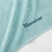 Colecția de textile pentru baie Colombine®, 420g/m2 cu broderie MONSIEUR
