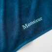 Colecția de textile pentru baie Colombine®, 420g/m2 cu broderie MONSIEUR