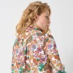 Cămașă cu nasturi și imprimeu floral, poliester reciclat