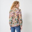 Cămașă cu nasturi și imprimeu floral, poliester reciclat