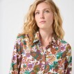 Cămașă cu nasturi și imprimeu floral, poliester reciclat