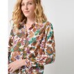 Cămașă cu nasturi și imprimeu floral, poliester reciclat