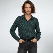 Bluză tip cămașă cu imprimeu bicolor