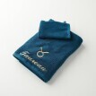 Koupelový textil s výšivkou astrologického znamení, bavlna 420g/m2