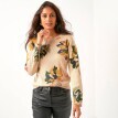 Sweter z kwiatowym nadrukiem