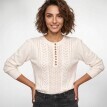 Wzorzysty sweter Azura zapinany na guziki z dekoltem w kształcie tuniki
