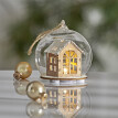 Dekoracja szklana LED Drewniany dom