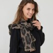 Šála s leopardím vzorem a metalickými vlákny