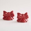 Set de 2 sfeșnice ceramice în formă de arc