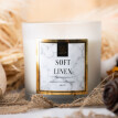 ARÔME Svíčka s dřevěným knotem a víčkem, Soft Linen, 400 g
