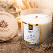 ARÔME Svíčka s dřevěným knotem a víčkem, Soft Linen, 400 g