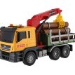 Ciężarówka z hydraulicznym ramieniem i drewnem na kole zamachowym ze światłem, 26 cm