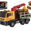 Ciężarówka z hydraulicznym ramieniem i drewnem na kole zamachowym ze światłem, 26 cm