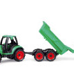 Műanyag traktor oldalkocsival 32 cm-es figurával, műanyagból