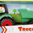 Traktor s vlečkou plast 32 cm s figurkou