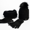Dámský zimní set s dotykovými rukavicemi