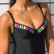 Jednoczęściowy kostium kąpielowy Rainbow na fiszbinach