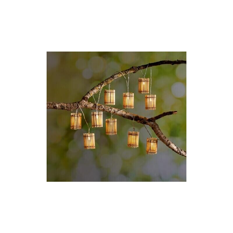 10LED bambusový světelný řetěz onerror=