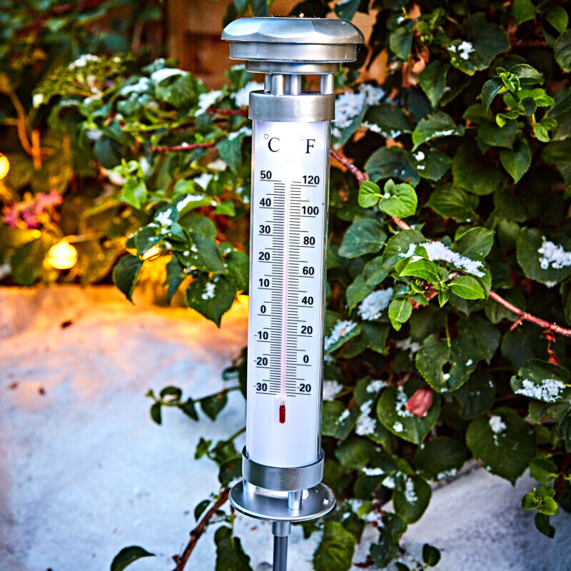 Napelemes kerti hőmérő