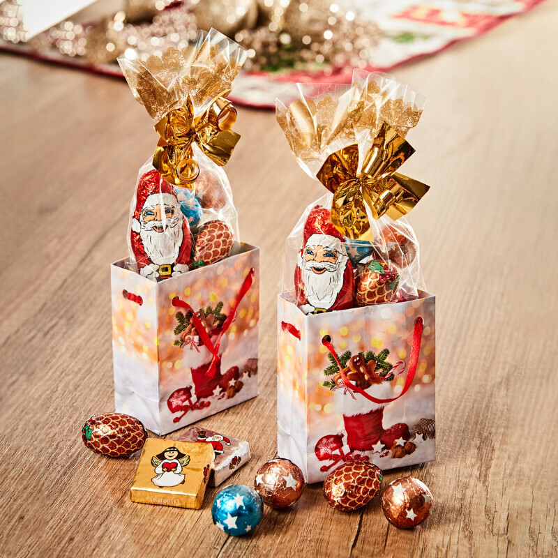 2 świąteczne torby na prezenty "Buty Świętego Mikołaja"