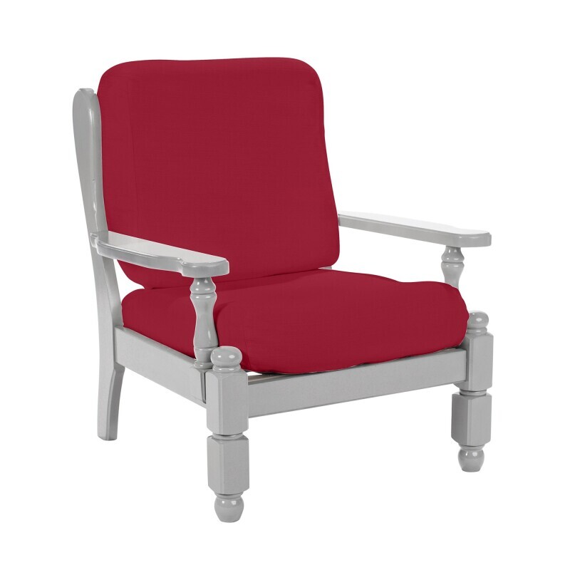 Rugalmas egyszínű huzat rusztikus fotelhez