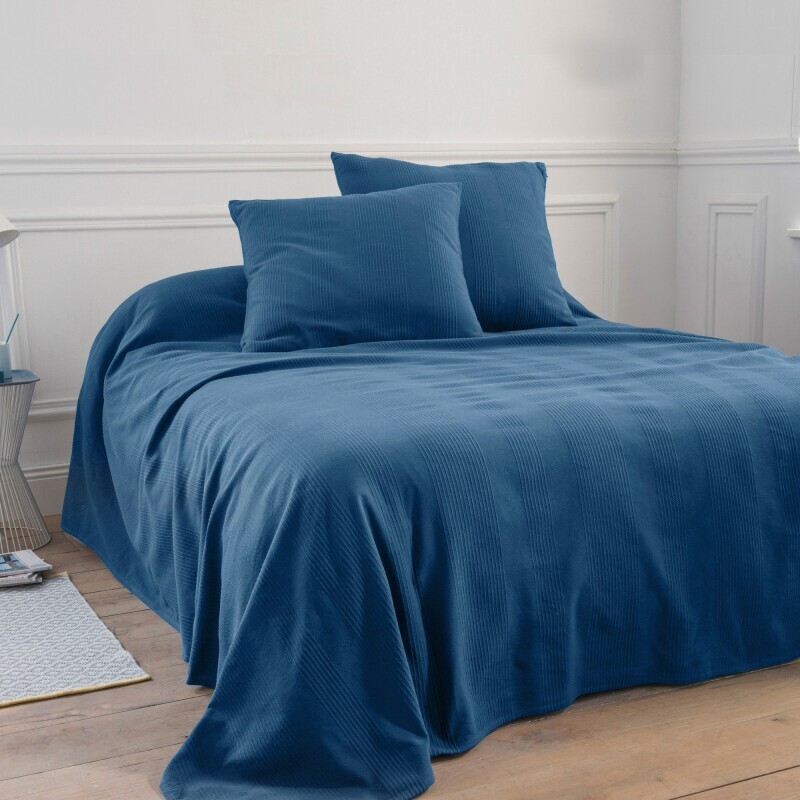 Narzuta na łóżko w jednolitym kolorze, bawełna
