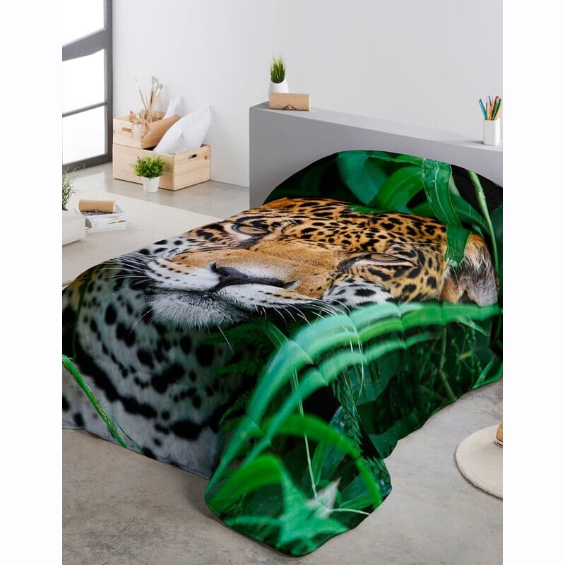 Přikrývka z mikrovlákna s fotografickým potiskem Leopard 200g/m²