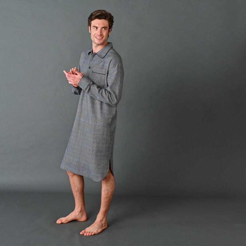 Pánska kockovaná nočná košeľa