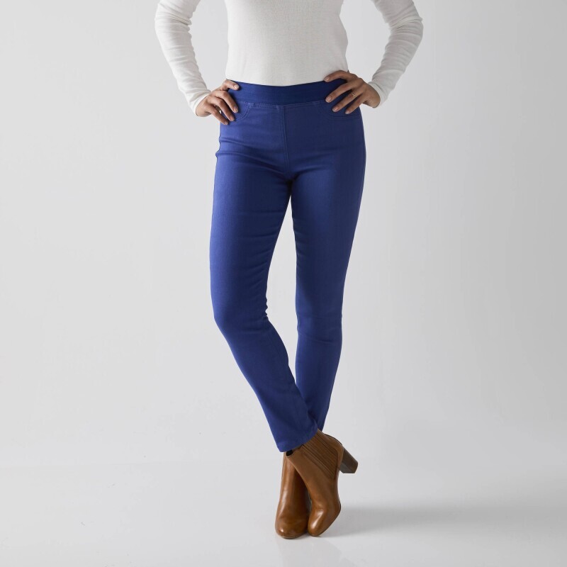 Jeggings din twill, pentru silueta înaltă